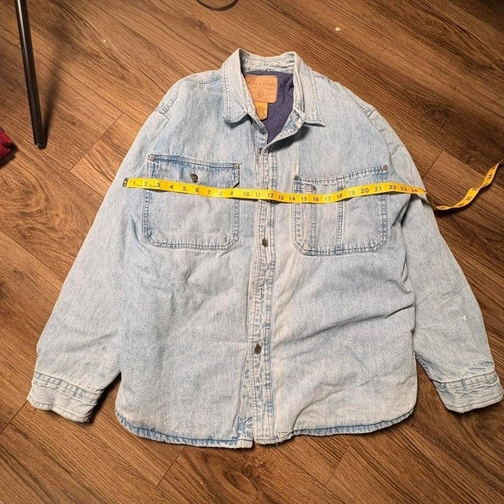 Vintage fully lined Arizona denim button up shirt Size M (0202)